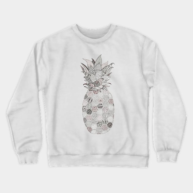 Zentangle Pineapple Crewneck Sweatshirt by SamuelJ